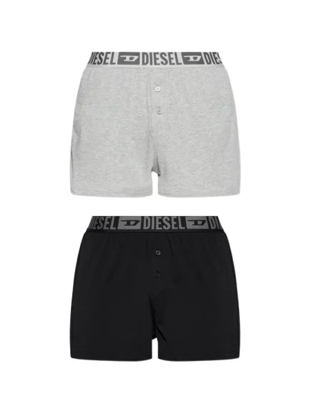 Pantaloni scurți Diesel cu autograf negru
