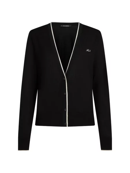 Cardigan Karl Lagerfeld de lână negru
