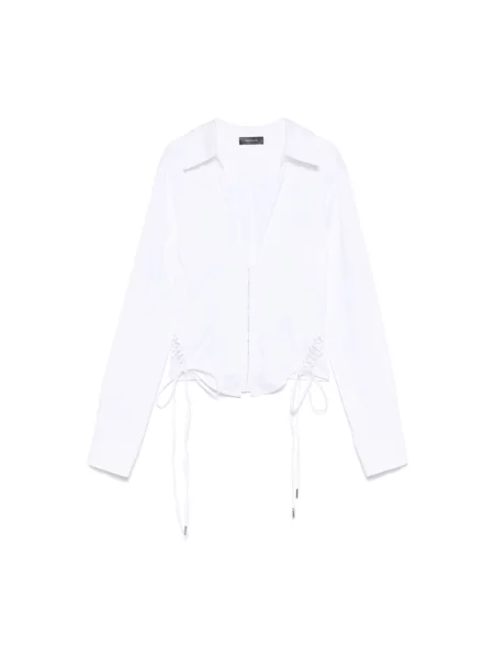 Koszula Mugler z gorsetem biała