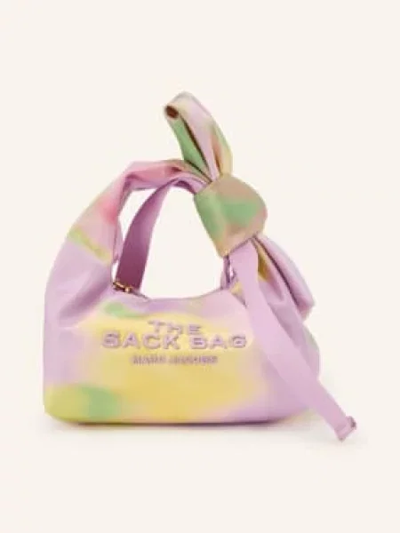 Marc Jacobs Kabelka The Mini Sack Multicol Print Flowers S Pouzdrem růžová světle zelená žlutá