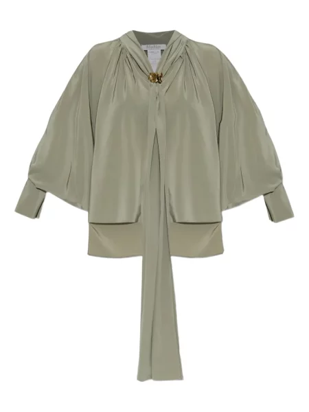 Bluzka Max Mara plisowana zielona