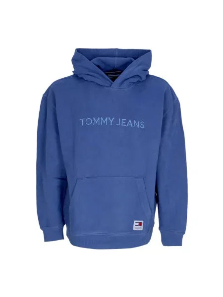 Bluza z kapturem Tommy Hilfiger z kapturem klasyczna niebieska