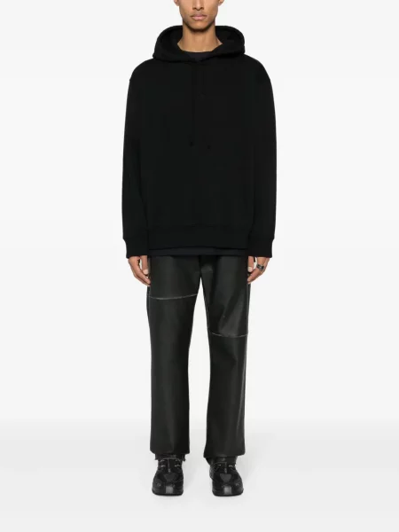 Суичър с качулка Mm6 Maison Margiela с принт черно