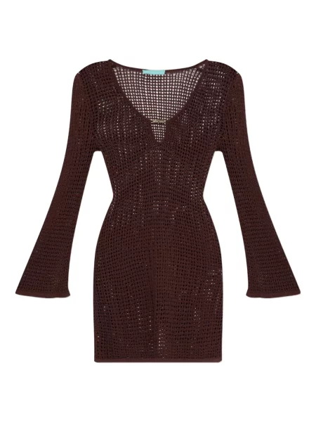 Rochie maxi Melissa Odabash lungă de costum maro