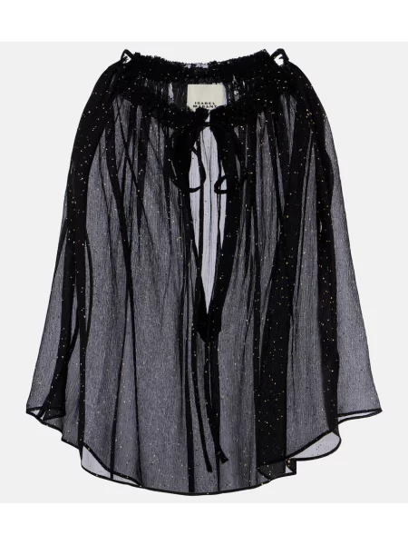 Top Isabel Marant de mătase negru