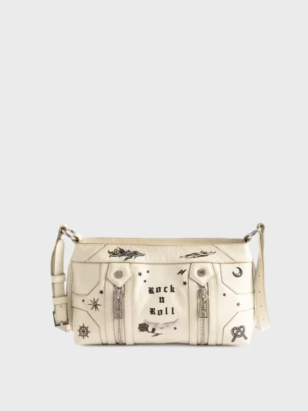 Кожаная сумка Zadig&voltaire белая