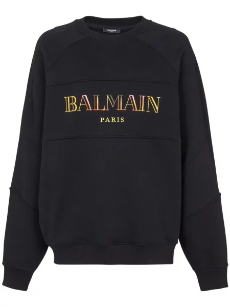 Hanorac Balmain cu broderie negru
