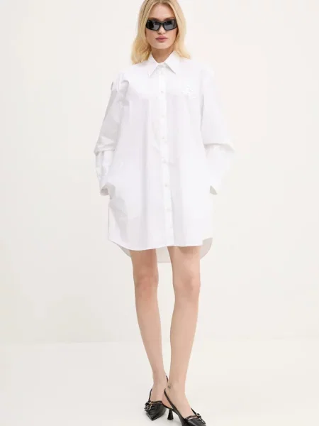 Obleka Diesel D-DALIS DRESS bela