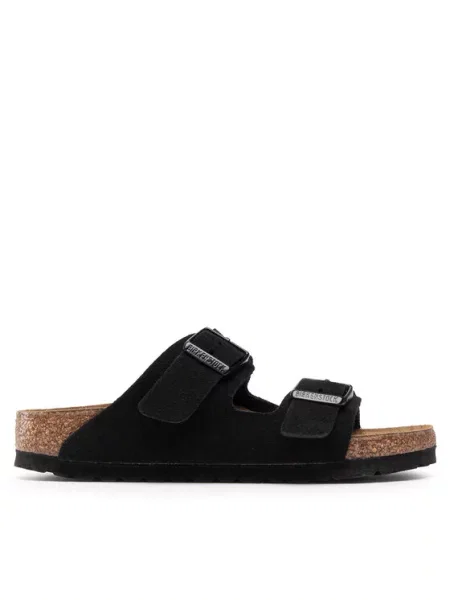 Klapki Birkenstock skórzane czarne