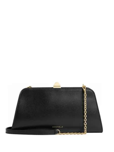 Чанта тип портмоне Coccinelle с автограф черно