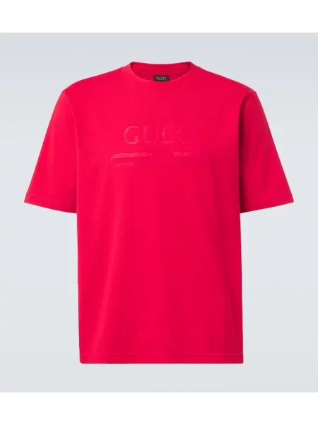 Tricou Gucci din jerseu cu autograf roșu