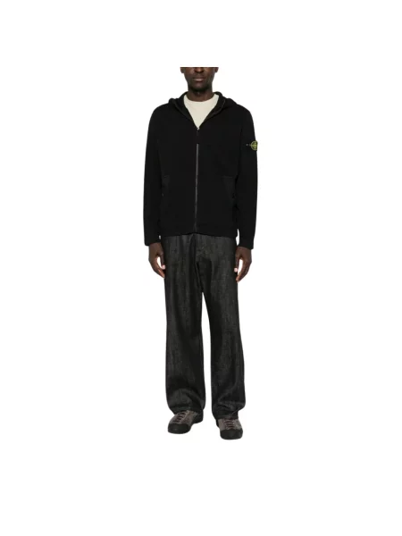Bluza z kapturem Stone Island z kapturem z kamieniami czarna