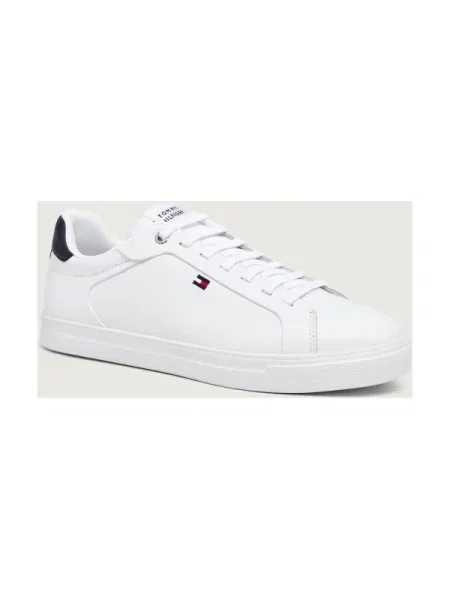 Tommy Hilfiger Bőr edzőcipő ICON COURT fehér