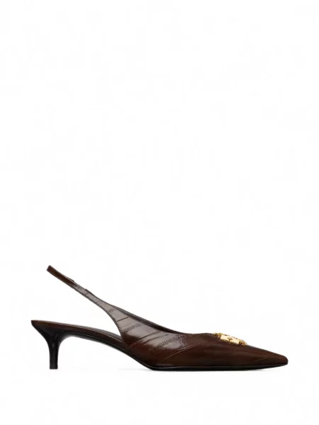 Полуотворени обувки Tory Burch с отворена пета кафяво