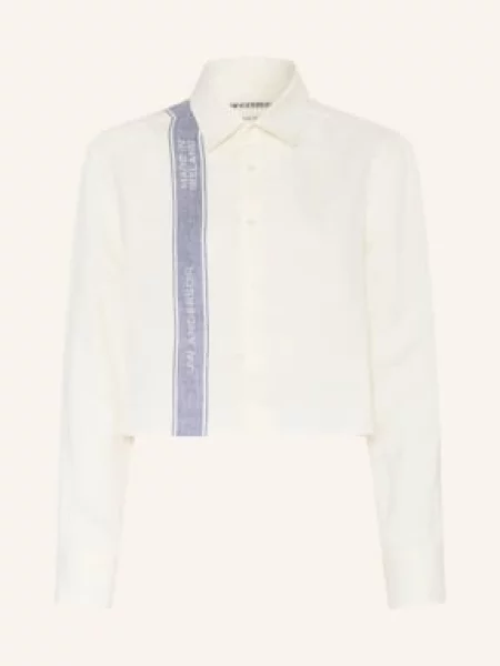 Jw Anderson Bluzka Z Lnu weiss niebieska