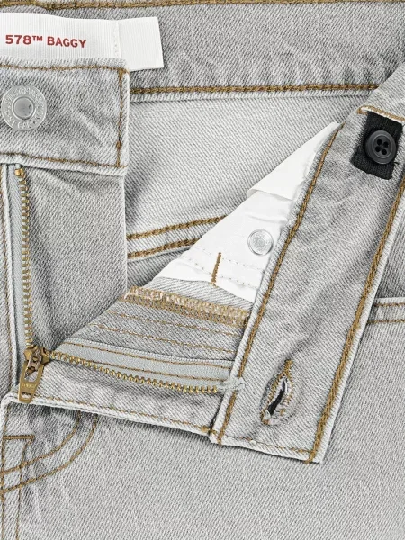 Levi's дънки свободни за деца BAGGY JEANS сиво
