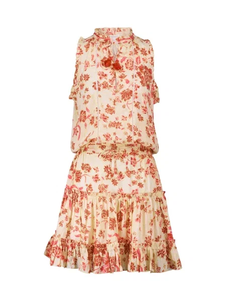 Rochie Poupette St Barth cu model floral galben