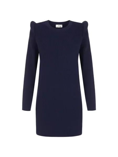 Rochie mini Elisabetta Franchi tricotate albastru