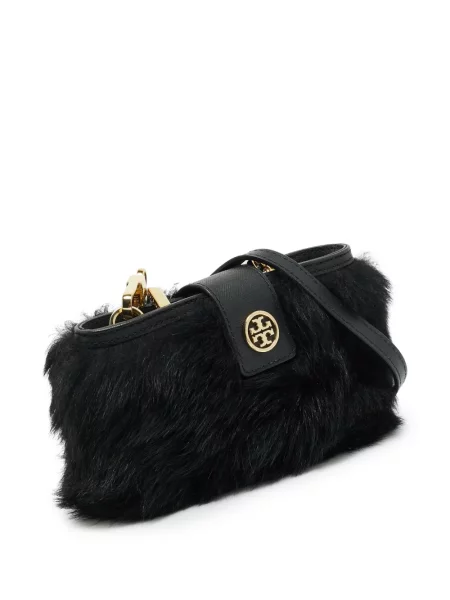 Crossbody torbica Tory Burch s krznom crna
