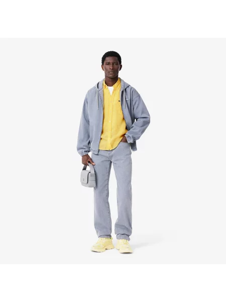 Lacoste Lniana Koszula Lacoste żółta