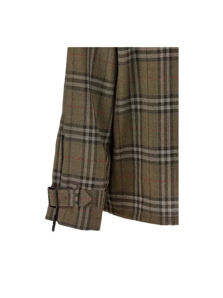 Kurtka koszulowa Burberry w kratę z kapturem