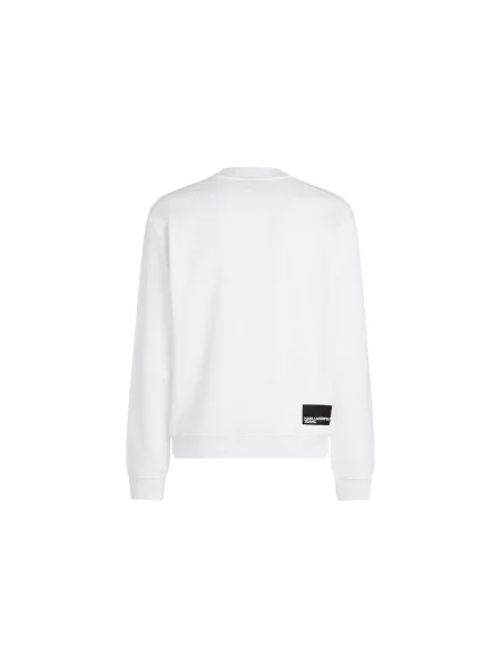 Karl Lagerfeld Jeans mikina pánska s bavlnou biela