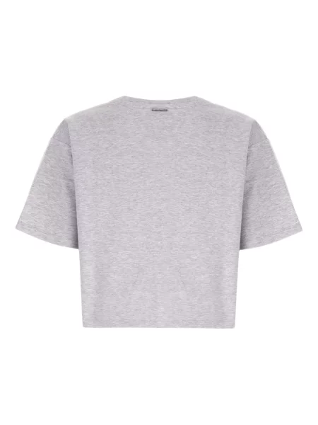 Koszulka Michael Michael Kors skórzana z falbankami garniturowa szara