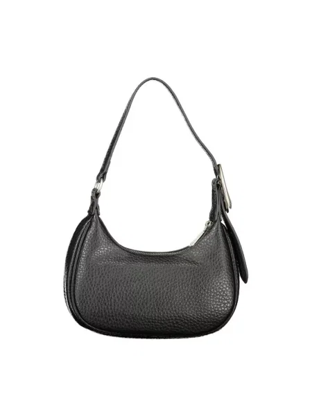 Lniana torebka Valentino Bags czarna