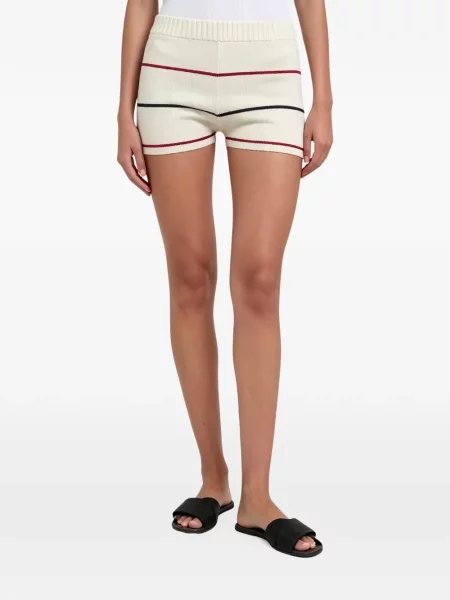 Pantaloni scurți Brunello Cucinelli tricotate alb