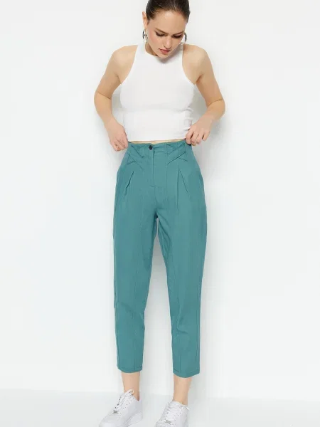 Pantaloni Trendyol cu dungi albastru