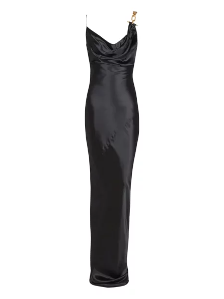 Rochie Balmain din satin de costum negru