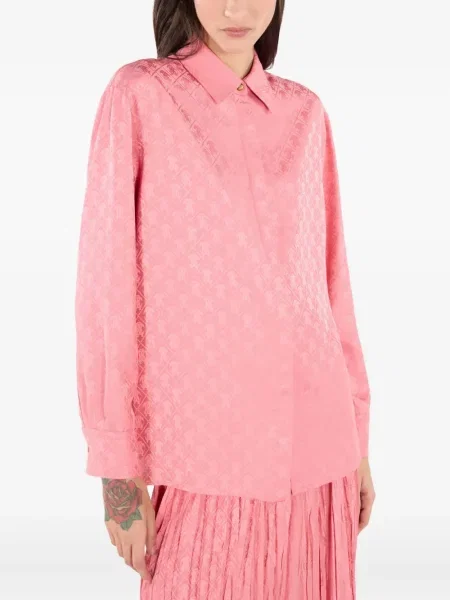 Cămașă Roberto Cavalli cu imagine lungă roz