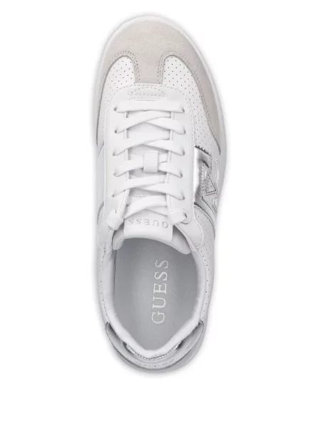 Sneakerși Guess cu autograf alb
