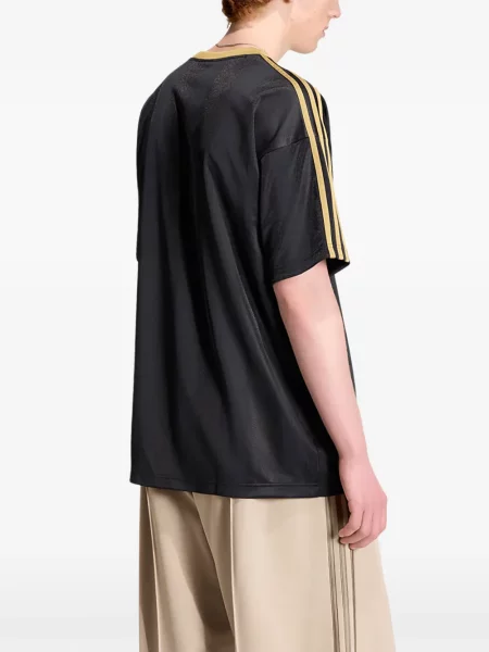 Tricou Adidas cu dungi alergare verde