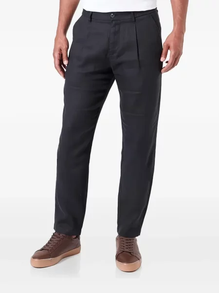 Lněné kalhoty Marc O'polo černé