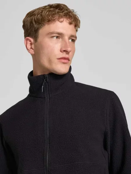 Kardigan rozpinany o kroju regular fit ze stójką model JASON' Only & Sons czarny