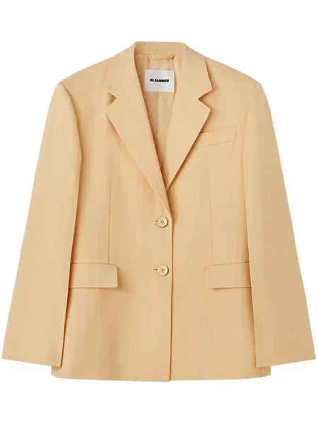 Sacou Jil Sander din crep portocaliu