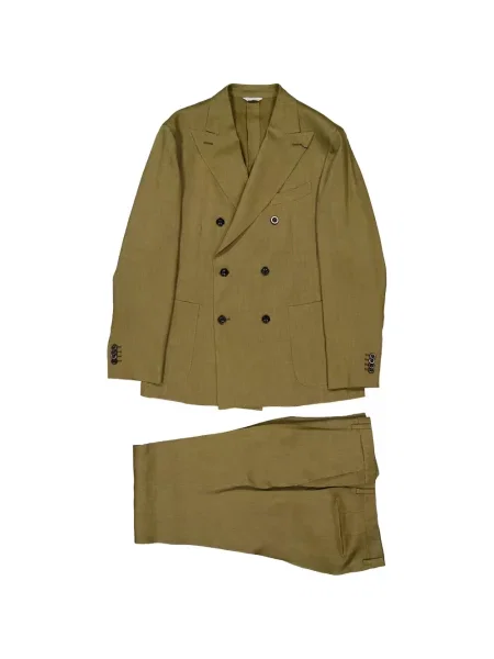 Costum Boglioli cu două rânduri de nasturi verde