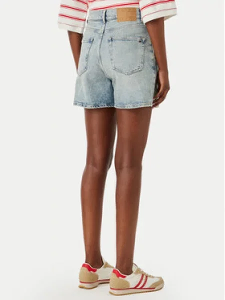 Tommy Jeans Džinsiniai šortai Mom Fit mėlyna