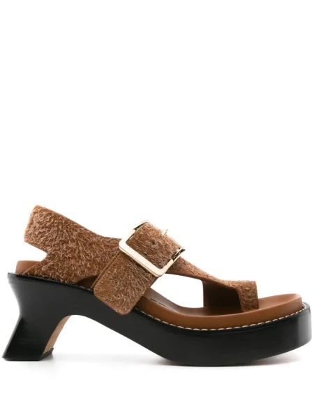 Велурени сандали Loewe кафяво