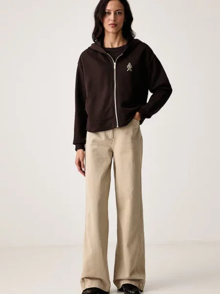Armani Exchange jopica s kapuco rjava