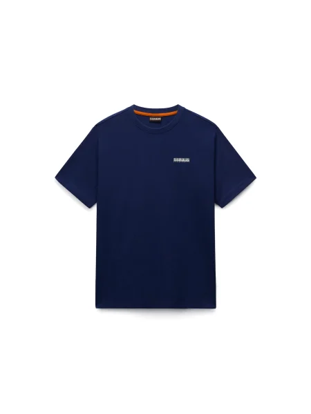 NAPAPIJRI Tricou S-Flint albastru închis / verde măr alb