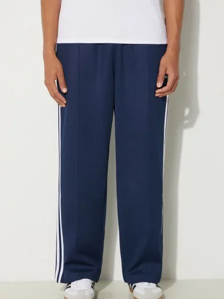 Adidas Originals pantaloni de trening Adicolor Baggy Fit Firebird Pant marin cu imprimeu albastru