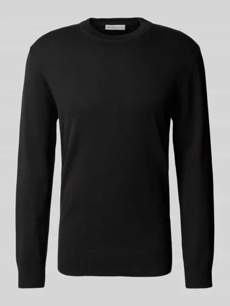 Sweter o kroju regular fit z dzianiny z bawełny Tom Tailor Denim czarny