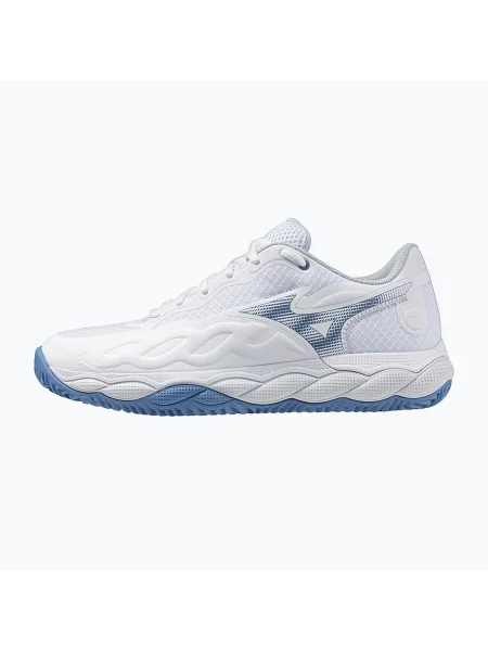 Női teniszcipő Mizuno Wave Enforce Court CC fehér/ párizsi kék/ plein air Mizuno Wave Enforce Court CC fehér/ párizsi kék/ plein air. Méret: EU fehér
