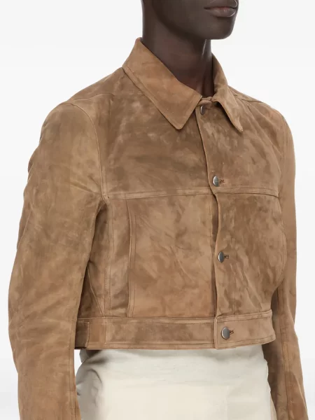 Decupat geacă Rick Owens maro