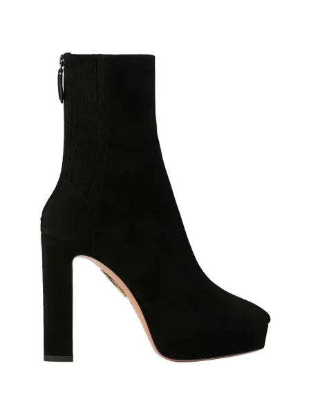 Botine Aquazzura din piele de căprioară negru