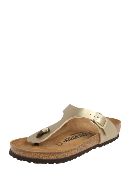 BIRKENSTOCK Japonke Gizeh zlata rjava