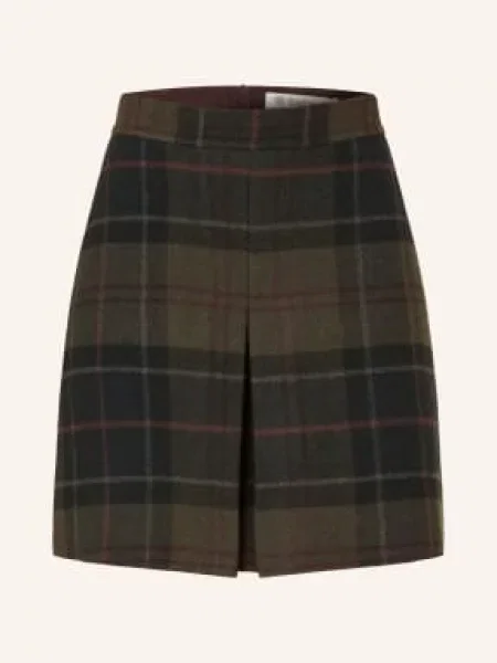 Barbour Sukně Marlow tmavě zelená / tmavě červená černá