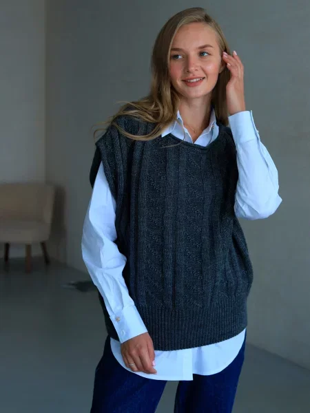 Жилет Nita вовна/поліестер сірий